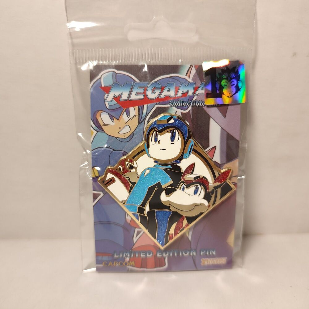 Megaman & Rush Limited Edition Enamel Pin Official Capcom Collectible Badge
